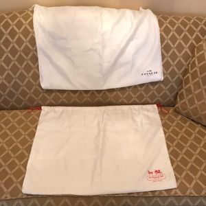 Two large Coach dust bags